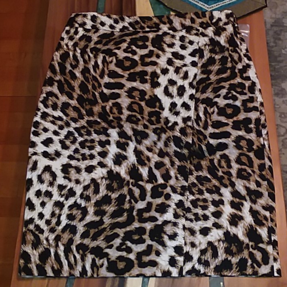 Talbots Leopard Print Pencil Skirt
